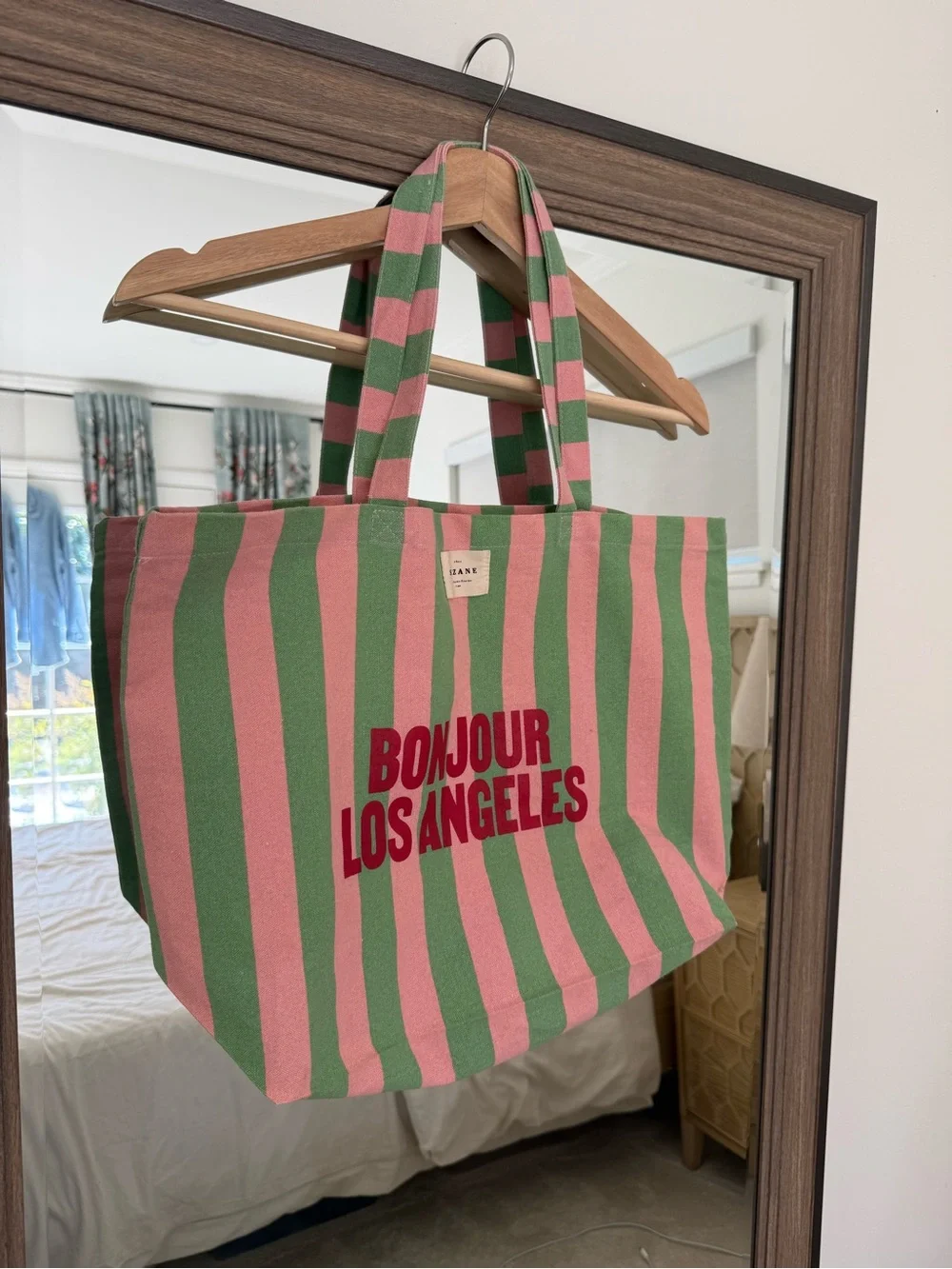 Sezane Cotton Tote Bag “Bonjour Los Angeles” - Picture 1 of 3